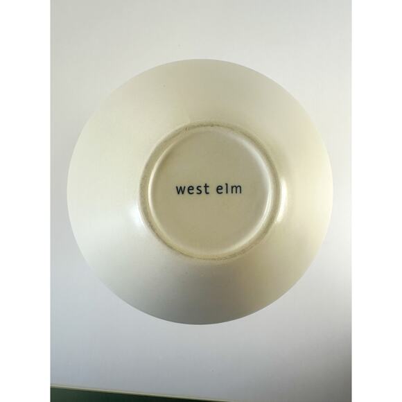 West Elm White Ceramic Vase 8" Tall Geometric Double Diamond Modern Decor - Picture 6 of 9